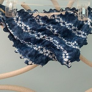 Victoria's secret cheeky tie-dye blue bikini botto